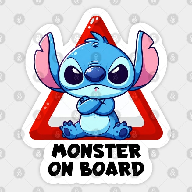 Monster on Board Sticker by 3coo